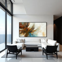 Organic Fluid Abstract Painting on Canvas – Original Hand-Painted Modern Wall Art