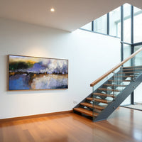 Warm Abstract Landscape Painting on Canvas