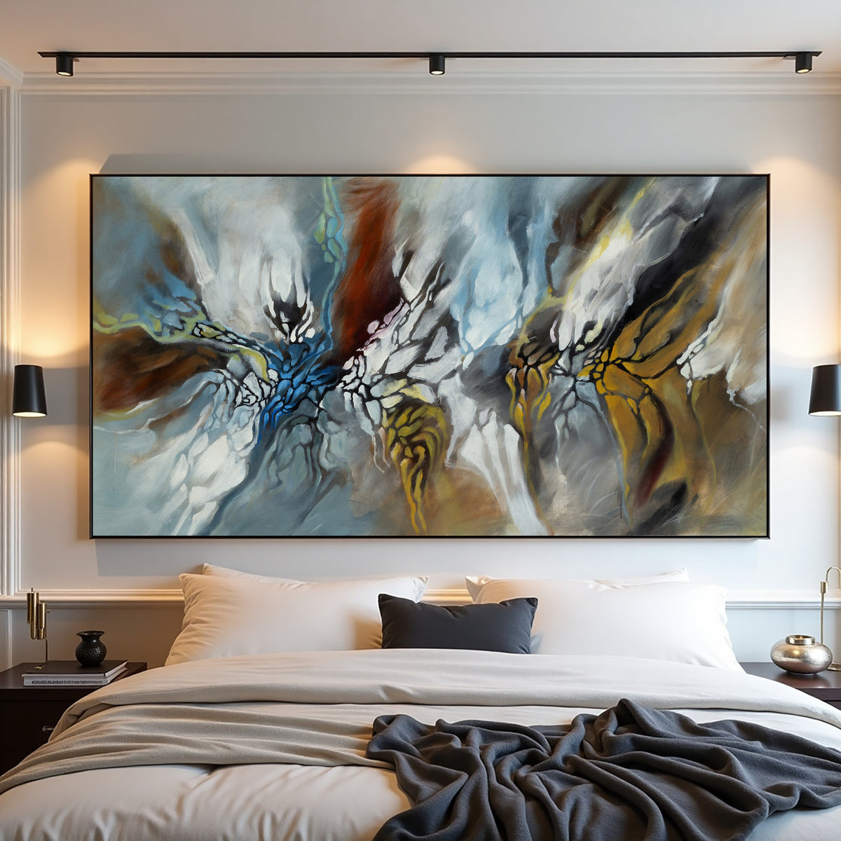 Soft Organic Abstract Painting on Canvas – Original Hand-Painted Contemporary Wall Art