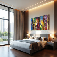 Abstract Painting on Canvas – Original Hand-Painted Modern Wall Art