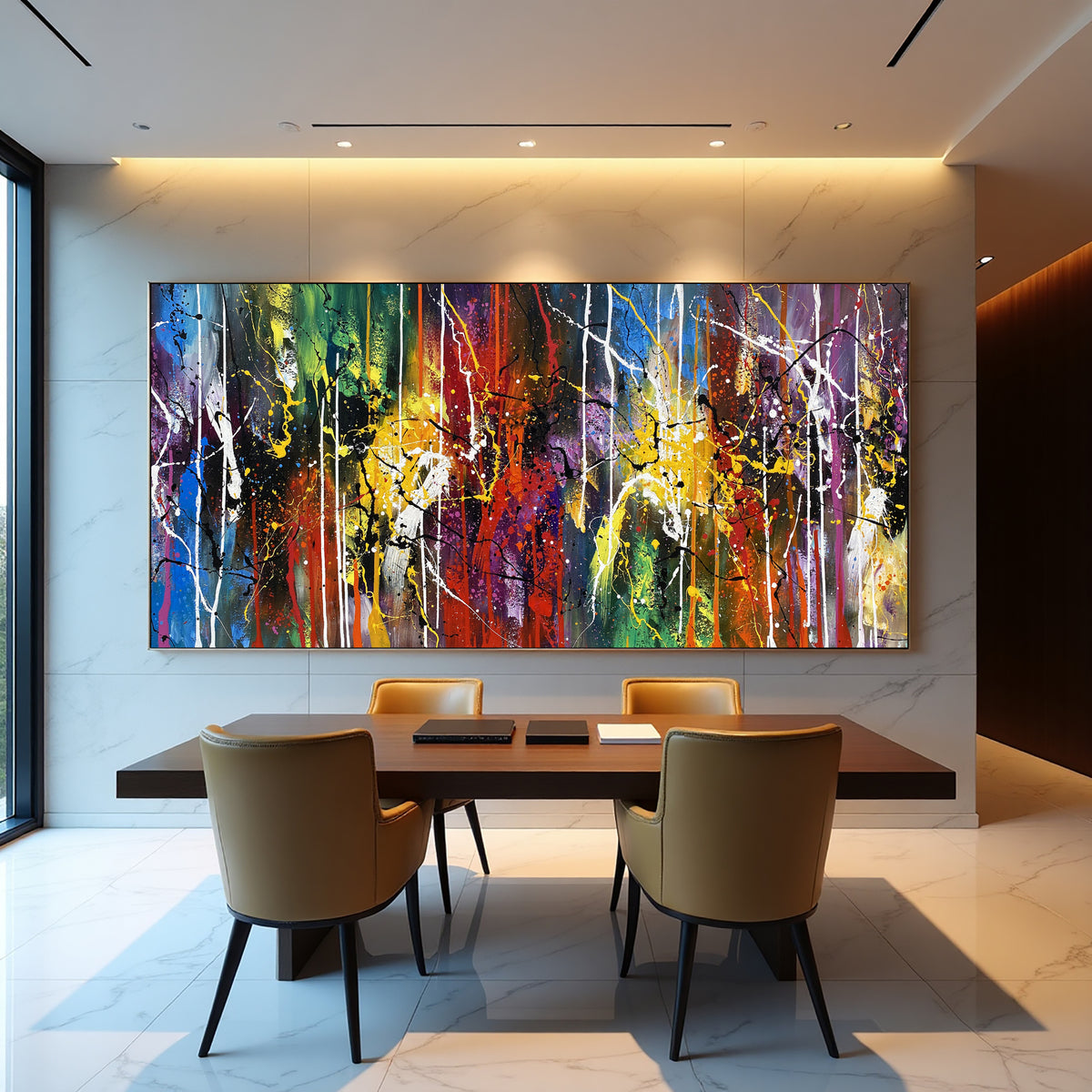 Abstract Painting on Canvas – Original Hand-Painted Modern Wall Art