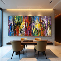 Abstract Painting on Canvas – Original Hand-Painted Modern Wall Art