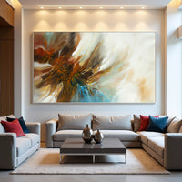 Organic Fluid Abstract Painting on Canvas – Original Hand-Painted Modern Wall Art