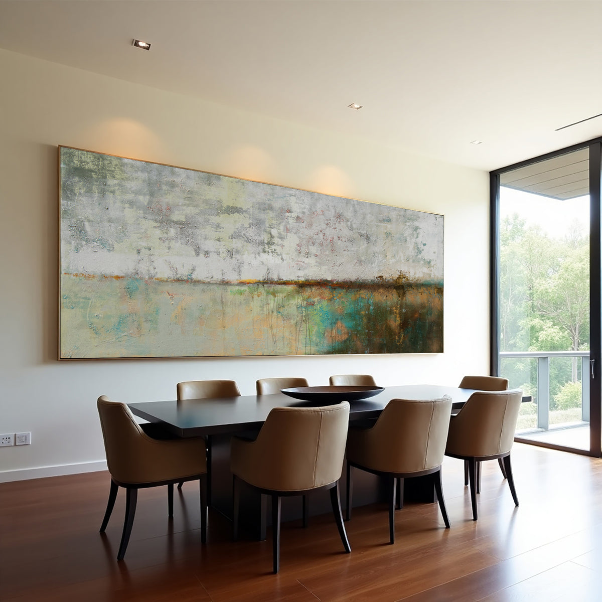 Abstract Landscape Painting – Textured Modern Canvas Wall Art
