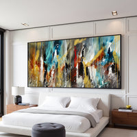 Color Explosion Abstract Painting on Canvas