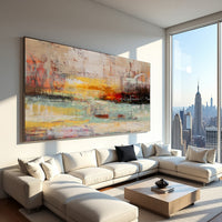 Abstract Nature Painting – Modern Textured Landscape Wall Art