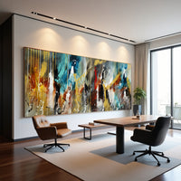 Color Explosion Abstract Painting on Canvas