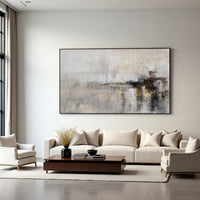 Neutral Textured Abstract Painting on Canvas