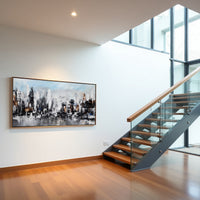 Abstract Cityscape Painting on Canvas