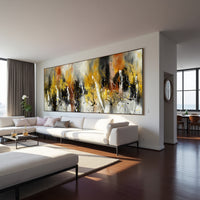 Warm Neutral Abstract Painting on Canvas