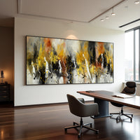 Warm Neutral Abstract Painting on Canvas