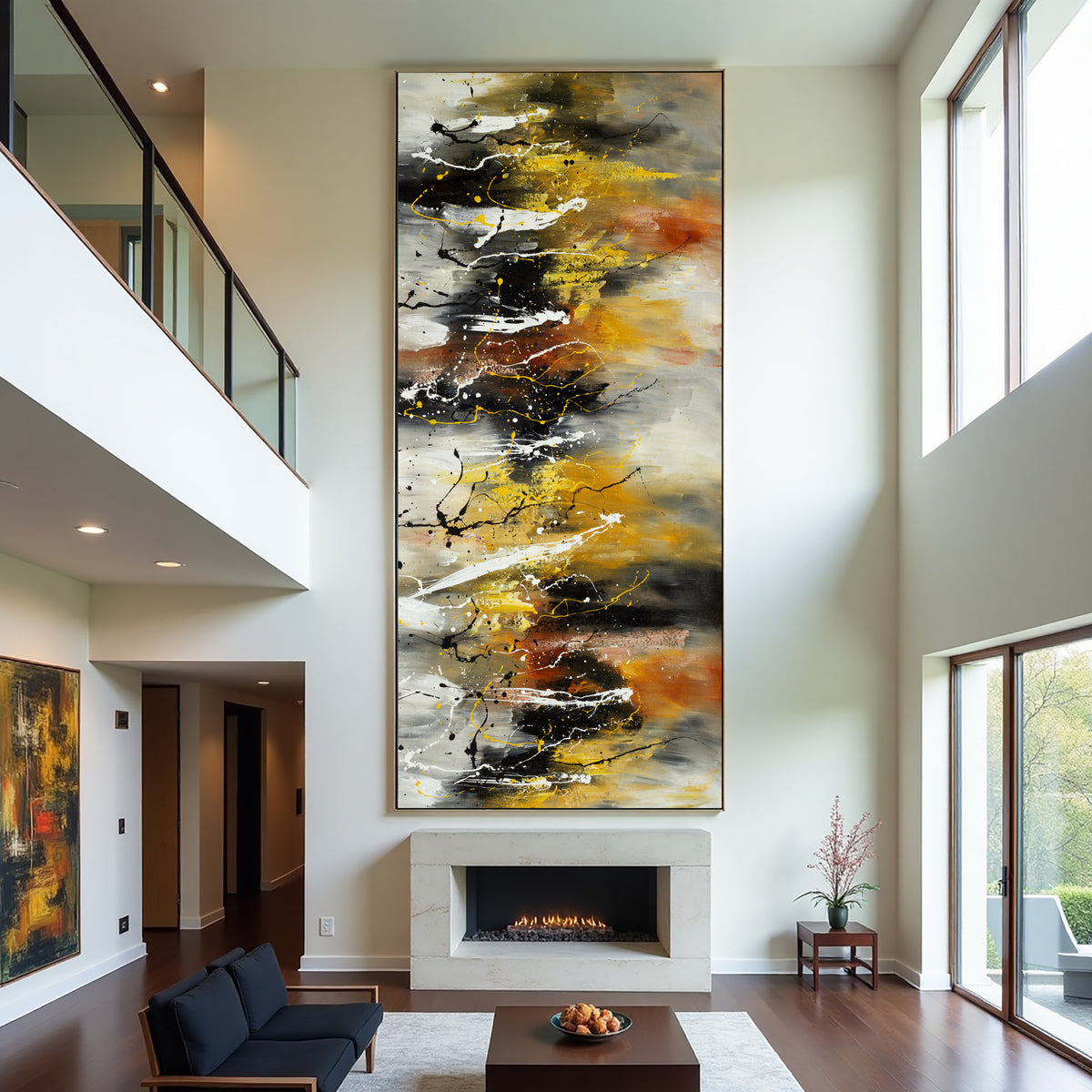 Warm Neutral Abstract Painting on Canvas