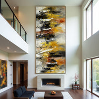 Warm Neutral Abstract Painting on Canvas
